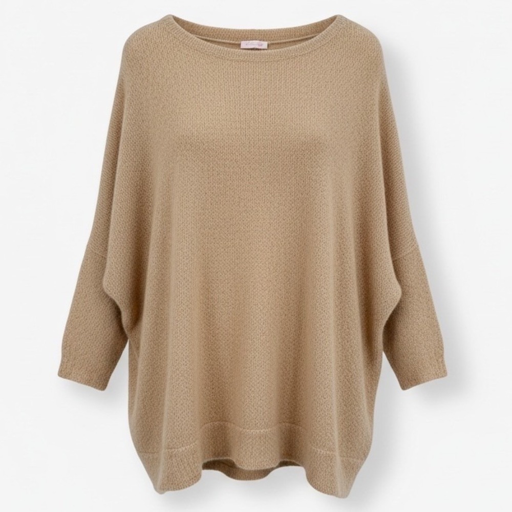 Pink Lilly Cherish  Taupe Kniit‎ Pullover Sweater  Womens M
